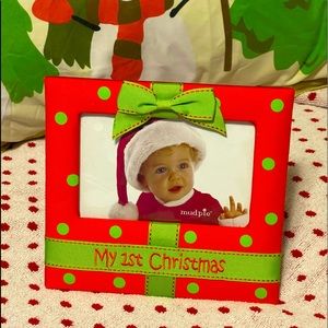 NWOT Mudpie “My 1st Christmas” Picture Frame.